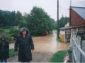 Historické povodně v roce 1997 - zaplavené domy č.p. 42, 63, 36 