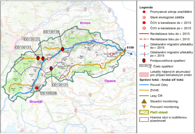 Mapa vodního útvaru - Čižiny