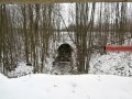 Kočovský potok – pohled po proudu z mostu, kde je umístěno hladinoměrné čidlo