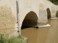Místo vizuální kontroly s vodočetnou latí a SPA, Historický most přes Sázavu v Ronově n. S.