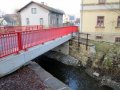 Nově opravený most ve Verneřicích přes silnici II/240 (Bobří potok)
