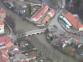 Letecký snímek města Náměšť nad Oslavou při povodni v roce 2005 - 1