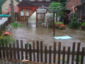 Povodeň v roce 2010 - Zaplavené zahrady v obci Vilémov