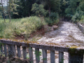 Povodeň v roce 2010 - Poničený most v Dolině u bývalého drůbežářského závodu I.