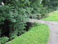 Železná lávka pro pěší přes vodní tok Moravská Sázava v ř. km 38,67