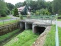 Betonová mostní konstrukce na Jiříkovském potoce v ř. km 0,76 - místo omezující odtokové poměry