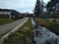 Protipovodňové opatření - ochranná zeď na Černém potoku v Borové
