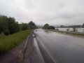Povodeň na Labi v Malšovicích dne 4. června v 16.30 hod. (hloubka 9,75 m) - pohled na silnici 1. třídy č. 62 směr Děčín, zdroj: archivní materiály obce Malšovice